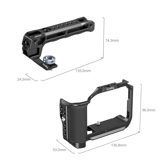 Alt view image 5 of 6 - SmallRig 5766B Cage Kit with Top Handle for Canon EOS R50 V Camera, Black