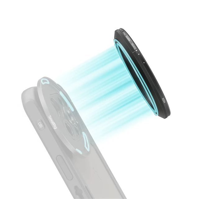 Alt view image 5 of 6 - SmallRig 67mm ND64-ND400 6-9 Stop Magnetic VND Filter for Smartphone