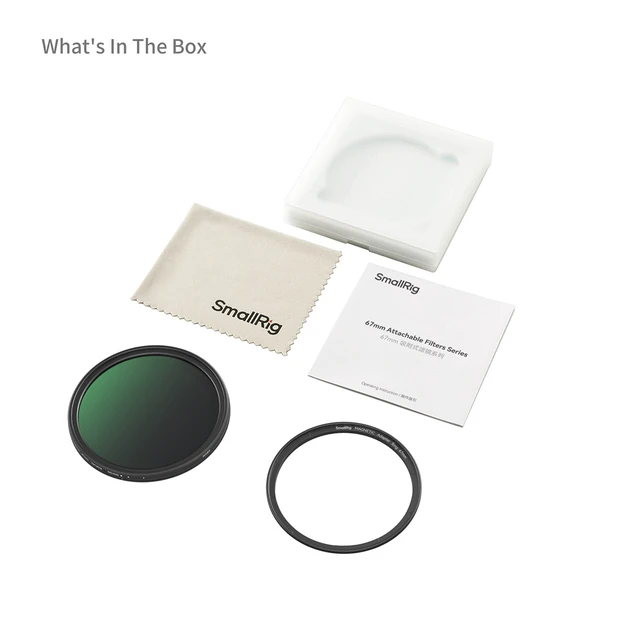 Alt view image 6 of 6 - SmallRig 67mm ND64-ND400 6-9 Stop Magnetic VND Filter for Smartphone
