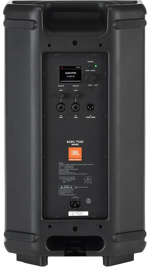 Alt view image 5 of 7 - JBL EON710 10" 1300W Powered Portable PA Speaker with Bluetooth and DSP Bundle with Speaker Stand, 20-Foot Microphone XLR Cable M to F