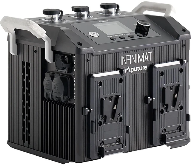 Alt view image 7 of 7 - Aputure INFINIMAT 1x2' 81W RGBWW LED Mat Panel Light & Clear Softbox Pack, Bundle with 400W Control Box, V-Mount