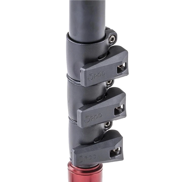 Alt view image 7 of 7 - 3Pod Orbit 4-Section Aluminum Handheld Monopod Stick with Fluid Base
