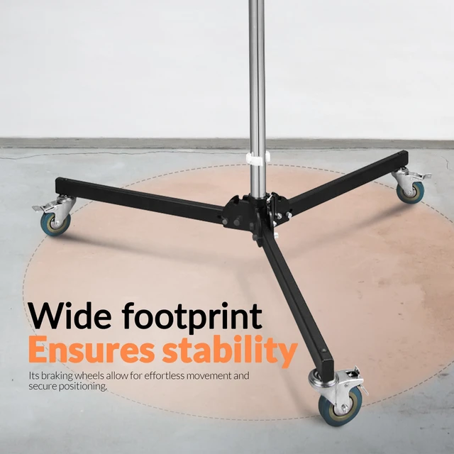 Alt view image 7 of 7 - Godox 240FS 7.9' Wheeled Light Stand, 2-Pack