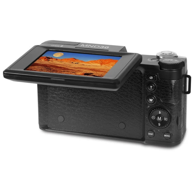Alt view image 7 of 7 - Minolta MND30 30MP 2.7K QHD 3.0" LCD Screen Digital Camera, Blue, With micro SD Card and Slinger Camera Bag