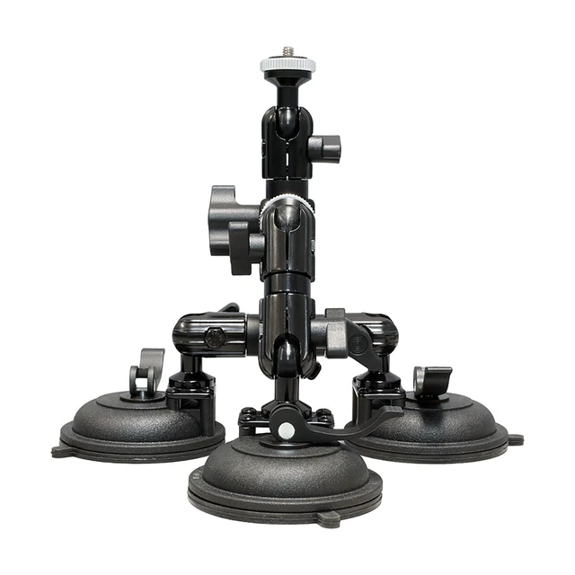 Alt view image 4 of 6 - Delkin Devices Fat Gecko Triple Suction Cup Mount