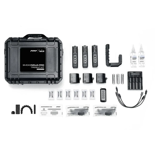 Alt view image 2 of 7 - PMI SmokeNINJA Pro V2 Wireless Handheld Mini Smoke Machine Trident Kit