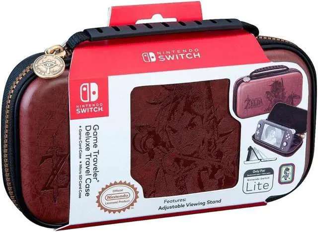 Alt view image 5 of 5 - RDS Industries 663293110872 Game Traveler Deluxe Zelda Link Brown Faux Leather Case Switch Lite