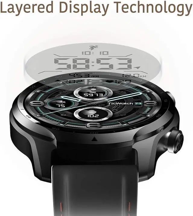 Alt view image 2 of 7 - Mobvoi TicWatch Pro 3 with Built-In GPS, Shadow Black #P1032000300A