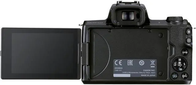Alt view image 5 of 10 - Canon EOS M50 Mark II 24.1 Megapixel Mirrorless Camera with Lens Black 4728C006