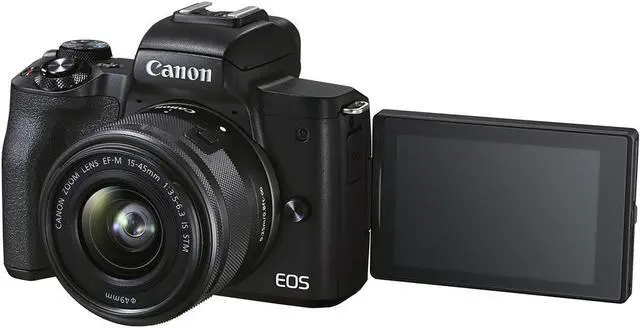 Alt view image 4 of 10 - Canon EOS M50 Mark II 24.1 Megapixel Mirrorless Camera with Lens Black 4728C006
