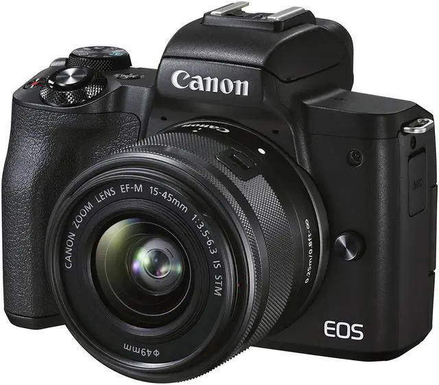 Main image of Canon EOS M50 Mark II 24.1 Megapixel Mirrorless Camera with Lens Black 4728C006