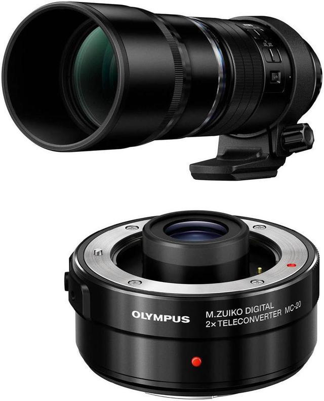 Olympus M. Zuiko ED 40-150mm F2.8 Lens, Black for MFT with MC-20  Teleconverter