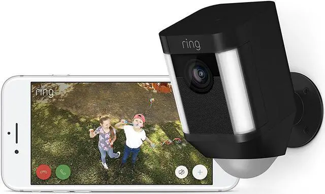 Alt view image 3 of 4 - Ring 8SB1S7-BEN0 Spotlight Cam Battery HD Security Camera with Built Two-Way Talk and a Siren Alarm, Black