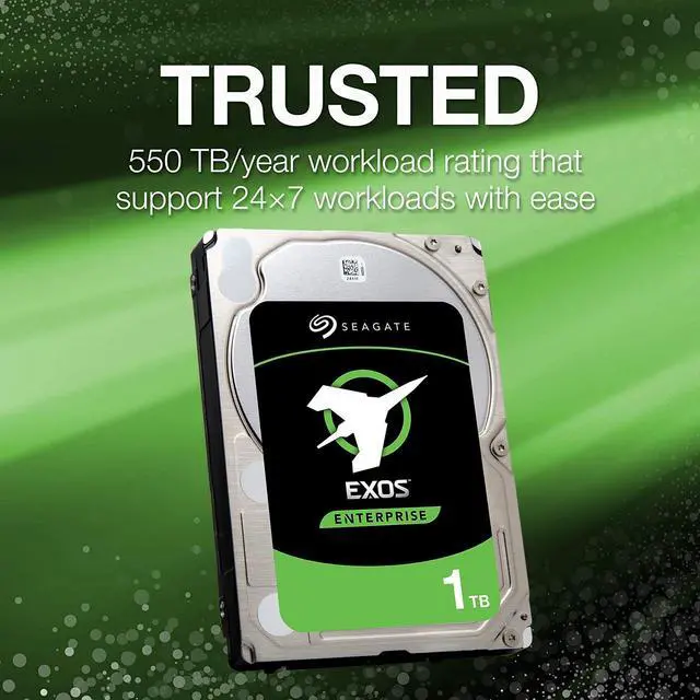 Alt view image 7 of 14 - Seagate Exos 7E2000 1TB 7200-RPM Dual-Port 512e SAS-12Gb/s 128MB-Cache 2.5-Inch Enterprise Capacity Data Center Hard Disk Drive (ST1000NX0373)