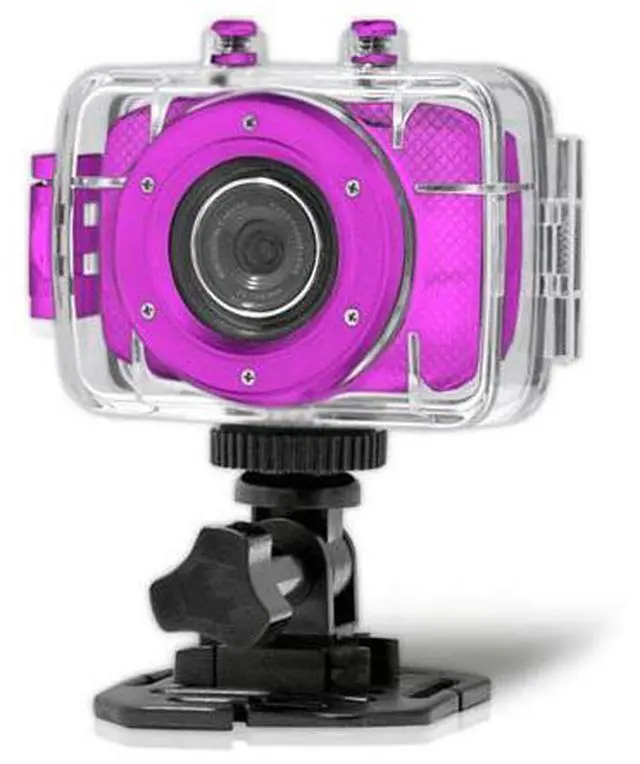 Alt view image 12 of 19 - High-Definition Sports Action Camera w/ 720p Wide-Angle Camcorder, 5.0 MP Camera, 2" Touch Screen, Micro SD Card Slot, Waterproof Case & Mounting Gear for Biking