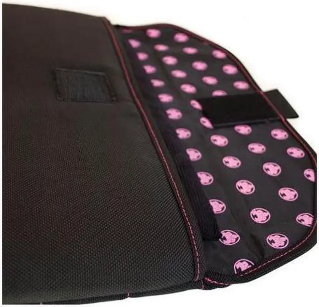 Alt view image 8 of 12 - Sumo - Nylon Sleeve - 13.3" Ultrabooks or 13" MacBook screens - Black w/Pink Stitching