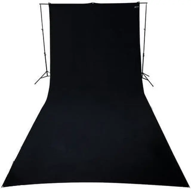 Alt view image 2 of 13 - Westcott 9 x 20 ft Wrinkle-Resistant Cotton Backdrop (Rich Black)