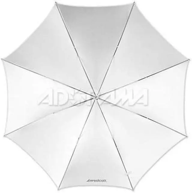Alt view image 4 of 18 - Westcott 43" Optical White Satin Collapsible Umbrella