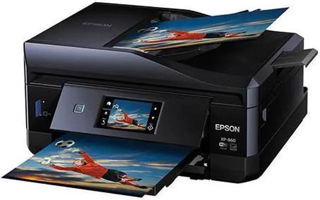 Alt view image 4 of 12 - Epson Expression Photo XP-860 (C11CD95201) Up to 9.5 ppm 5760 x 1440 dpi USB/Ethernet/Wireless Duplex All-in-One Inkjet Printer