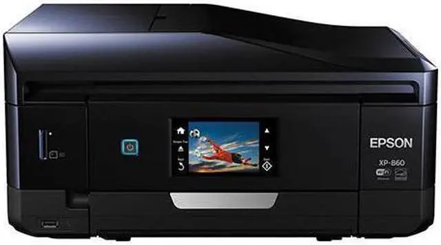 Alt view image 3 of 12 - Epson Expression Photo XP-860 (C11CD95201) Up to 9.5 ppm 5760 x 1440 dpi USB/Ethernet/Wireless Duplex All-in-One Inkjet Printer