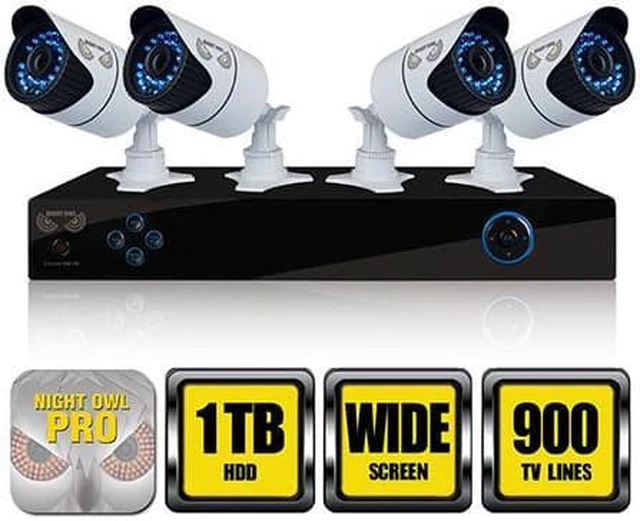 Alt view image 2 of 8 - Night Owl X9-84-1TB 8 Ch. 960H Surveillance DVR + 4 x 900TVL 70° Wide Angle Viewing & 100 ft. of Night Vision In/Outdoor Bullet Cameras, 1TB HDD Pre-Installed