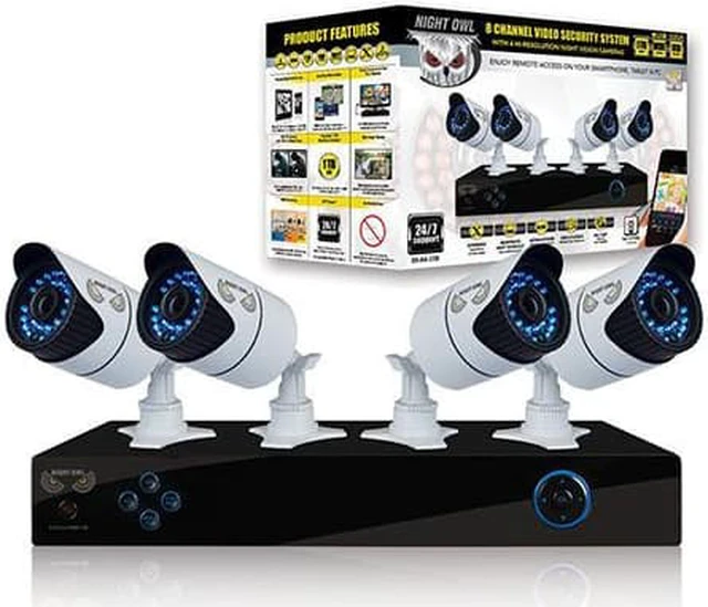 Alt view image 5 of 8 - Night Owl X9-84-1TB 8 Ch. 960H Surveillance DVR + 4 x 900TVL 70° Wide Angle Viewing & 100 ft. of Night Vision In/Outdoor Bullet Cameras, 1TB HDD Pre-Installed