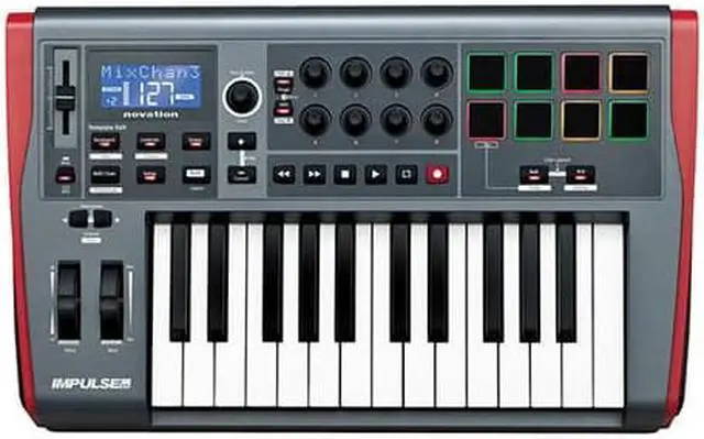 Alt view image 3 of 20 - Novation Impulse 25 USB/MIDI 25-Key Keyboard Controller