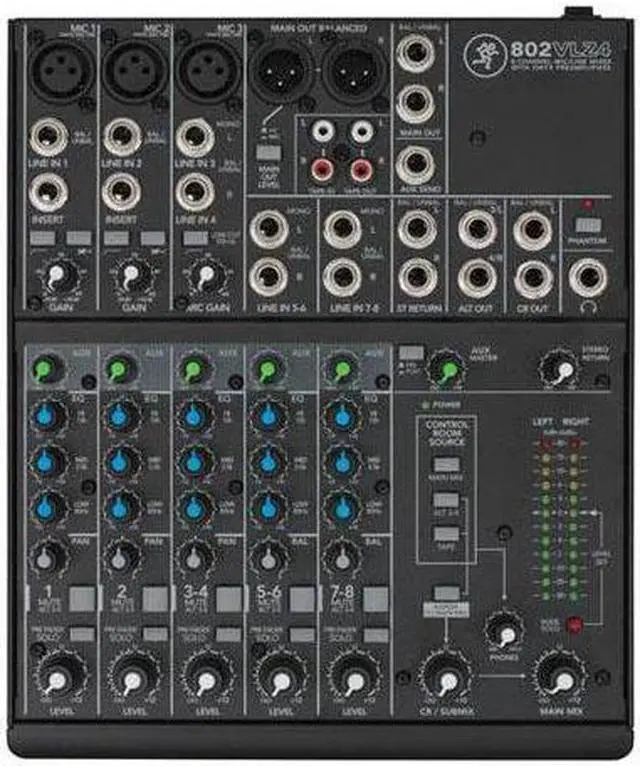 Alt view image 7 of 20 - Mackie 802-VLZ4 8 Channel Mixer