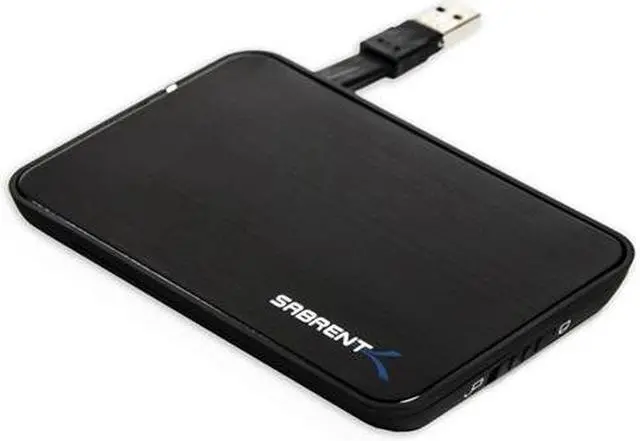 Alt view image 3 of 15 - SABRENT BK-21OS2 Aluminum 2.5" Black SATA USB 3.0 To 2.5-Inch Sata Aluminum Hard Drive Enclosure Black (BK-21OS2)