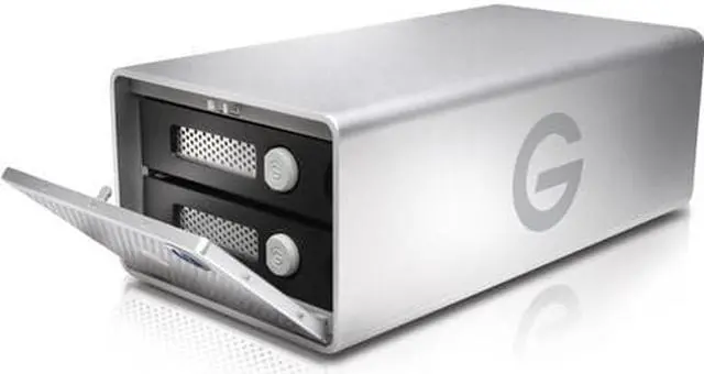 Alt view image 3 of 10 - G-Technology G-RAID 8TB USB 3.0 / 2 x Thunderbolt 2 Desktop External Hard Drive 0G04085 Silver