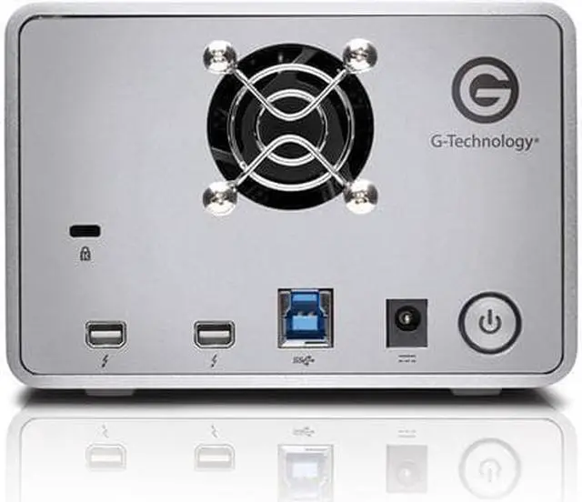 Alt view image 4 of 10 - G-Technology G-RAID 8TB USB 3.0 / 2 x Thunderbolt 2 Desktop External Hard Drive 0G04085 Silver