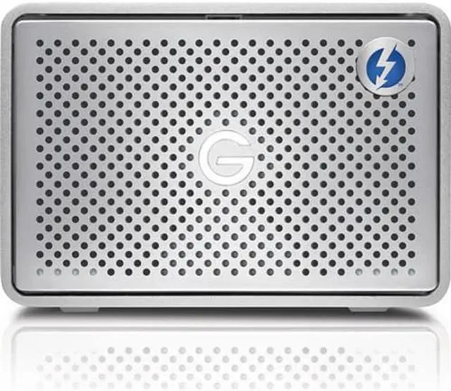 Alt view image 5 of 10 - G-Technology G-RAID 8TB USB 3.0 / 2 x Thunderbolt 2 Desktop External Hard Drive 0G04085 Silver