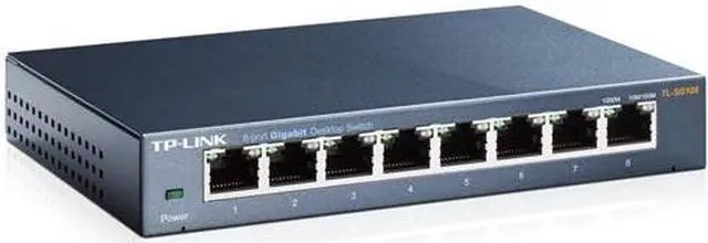 Alt view image 3 of 7 - 8-port 10/100/1000Mbps Desktop Switc