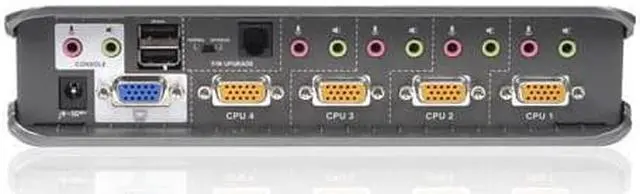 Alt view image 2 of 6 - IOGEAR GCS1734-KM1 4-Port MiniView™ Extreme Multimedia KVMP Switch w/Cables