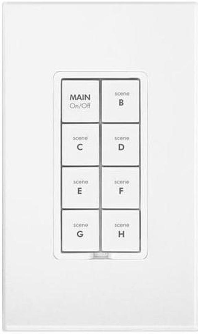 Alt view image 11 of 19 - INSTEON Keypad Dimmer Switch (Dual-Band), 8-Button, White