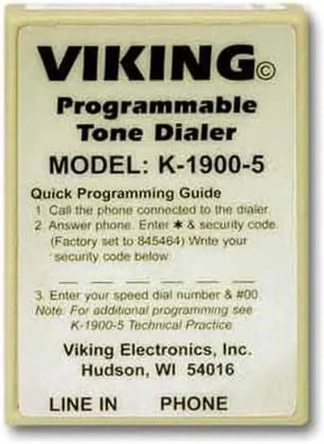 Alt view image 6 of 13 - Viking Electronics - K-1900-5 - Viking Electronics K-1900-5 Touch Tone Dialer - 2.1 Width x 1 Depth x 2.9 Height