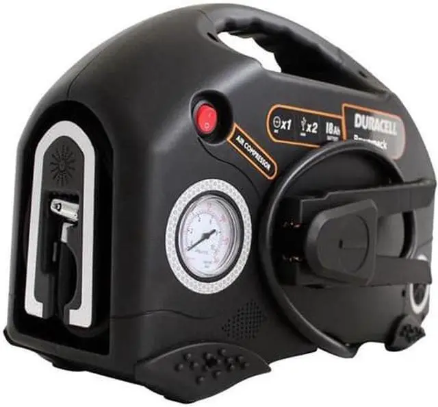 Alt view image 2 of 9 - Duracell Powerpack Pro 1300 DR600PWR|1,300 AMPs|Jumpstarts 4, 6 and 8 cylinder vehicles|160 PSI |600 watts |2 X 2.4A USB ports |ajustable LED light
