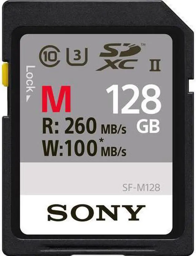 Alt view image 2 of 16 - Sony M Series SDXC UHS-II Card 128GB, V60, CL10, U3, Max R277MB/S, W150MB/S (SF-M128/T2)