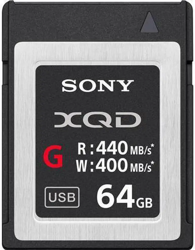 Main image of Sony G Series 64GB XQD Memory Card, 400MB/s Write Speed, 440MB/s Read Speed