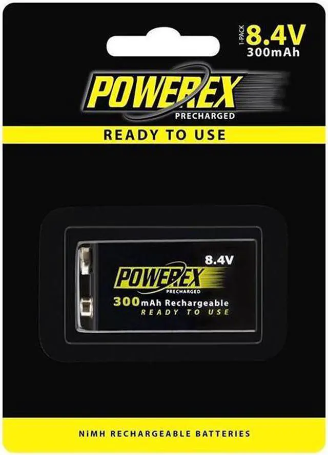 Alt view image 2 of 4 - Maha Powerex MHR84VP 1-pack 300mAh 9V Ni-MH Rechargeable Batteries