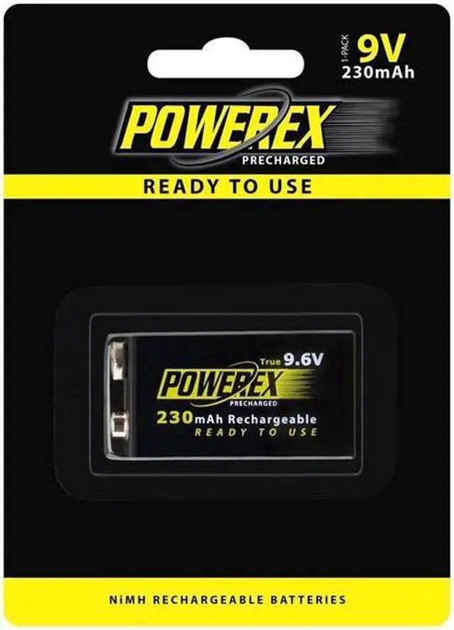 Alt view image 2 of 4 - Maha Powerex MHR9VP 1-pack 230mAh 9V Ni-MH Rechargeable Batteries