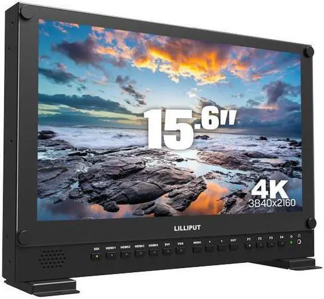 Alt view image 2 of 10 - LILLIPUT BM150-4K 15.6" 4K 3840×2160 Ultra-HD resolution, 1000:1 Contrast Ratio, 25ms Response Time with Carry-on Metal case 3G-SDI, HDMI, VGA, AV input by VIVITEQ