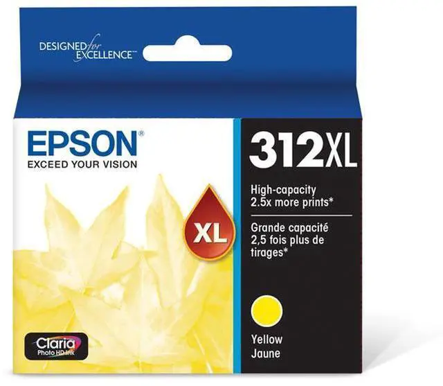 Main image of Epson T312XL Claria High Capacity Ink Cartridge for Inkjet Printer, Yellow