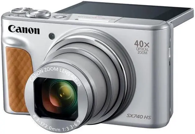 Alt view image 3 of 20 - Canon SX740SL PowerShot SX740 HS Digital Camera - Silver