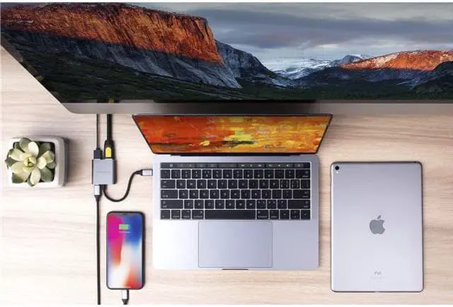 Alt view image 2 of 4 - Sanho HyperDrive 3-in-1 USB-C Hub with 4K HDMI Output, Space Gray #SAHD259AG