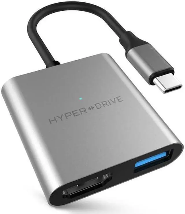 Main image of Sanho HyperDrive 3-in-1 USB-C Hub with 4K HDMI Output, Space Gray #SAHD259AG