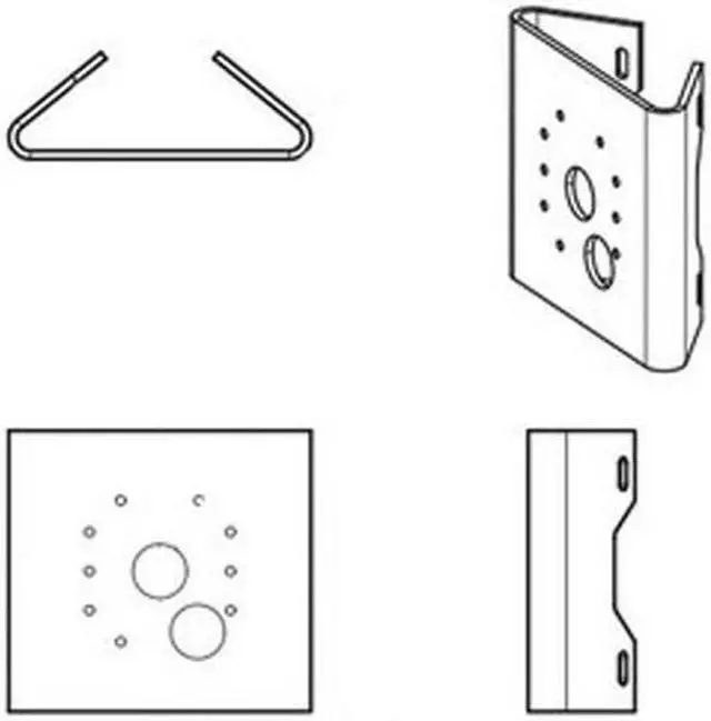 Main image of Pelco Environmental Pole Mount Bracket for Sarix IBP Series Bullet Camera