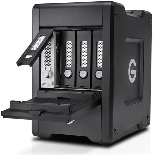 Alt view image 6 of 13 - G-Technology G-SPEED Shuttle 48TB Thunderbolt 3 Hard Drives - Desktop External 0G10087 Black