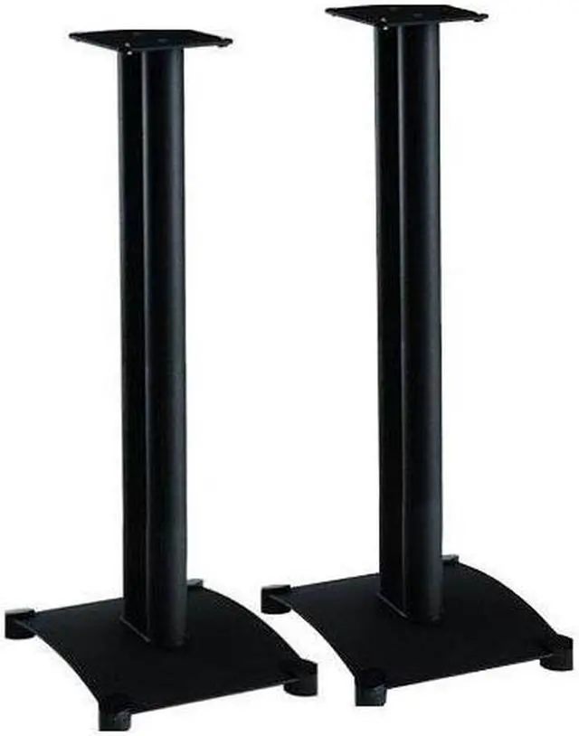 Alt view image 3 of 5 - Sanus SF34 Steel Series 34" Bookshelf Speaker Stands - Pair (Black)