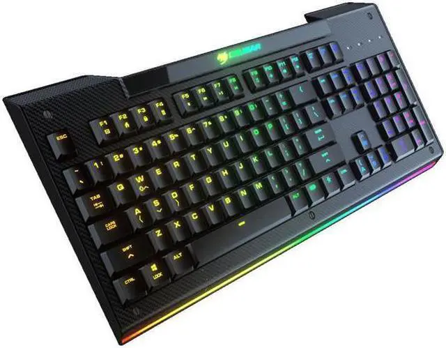 Alt view image 11 of 14 - Cougar Aurora S Gaming Keyboard with Carbonlike Design and Multicolor Lighting